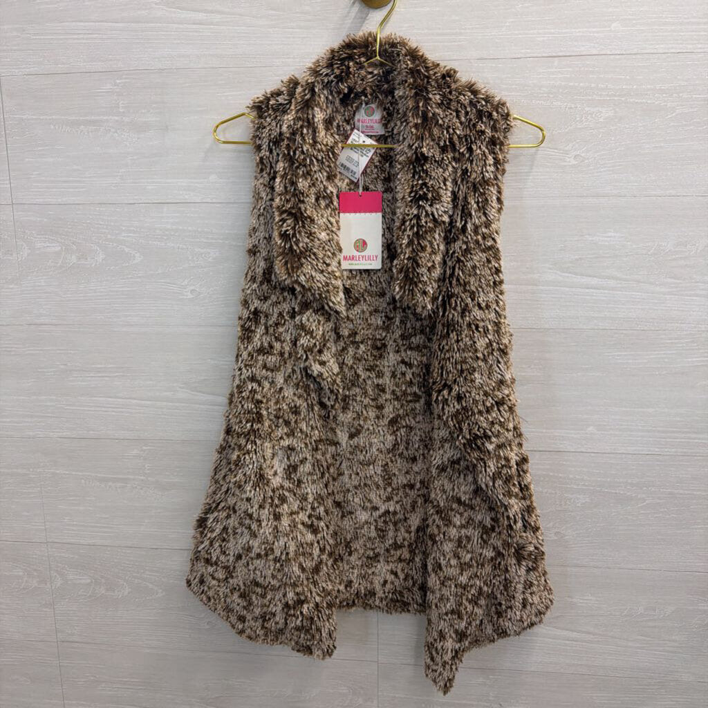 Brown Faux Fur Vest Small/Medium