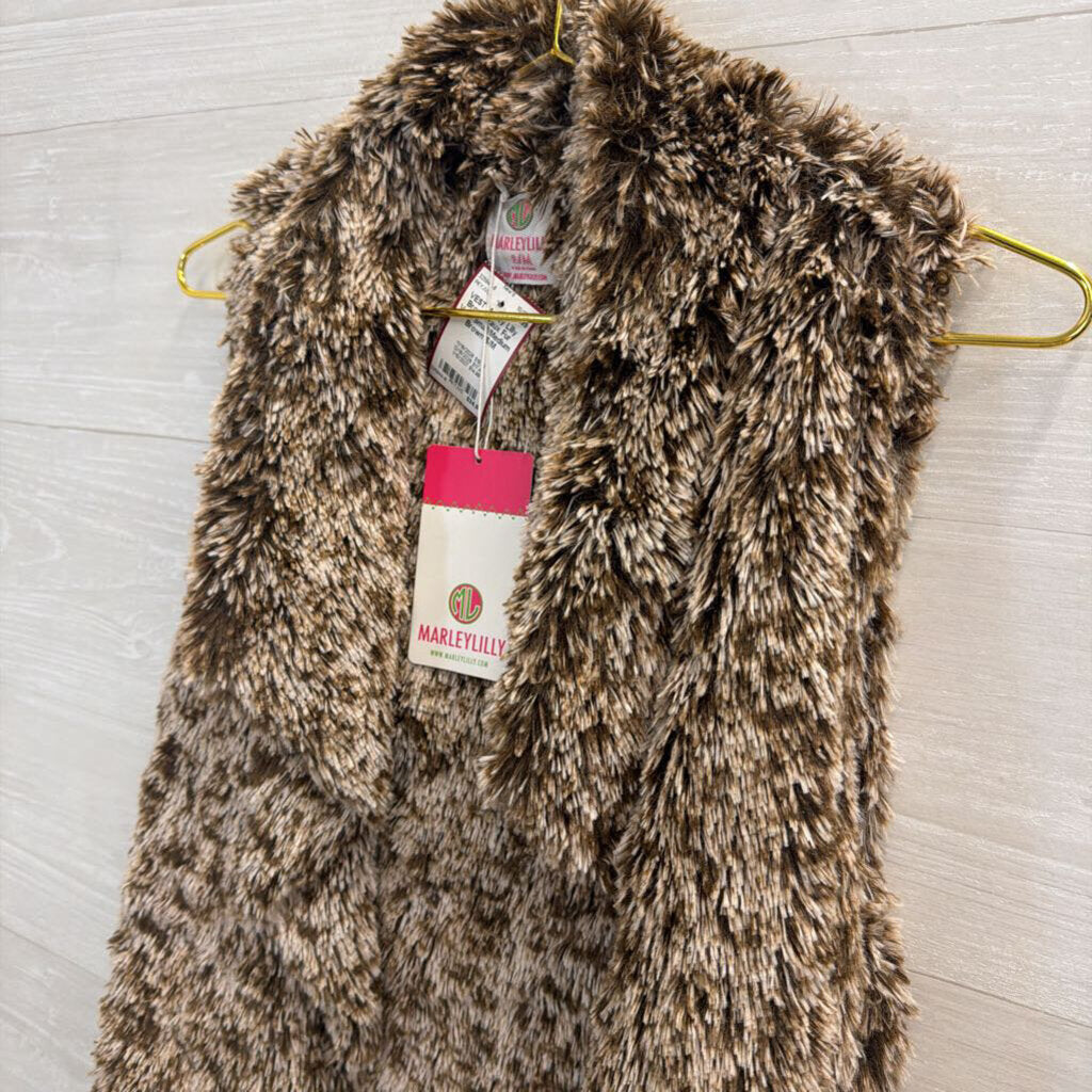 Brown Faux Fur Vest Small/Medium