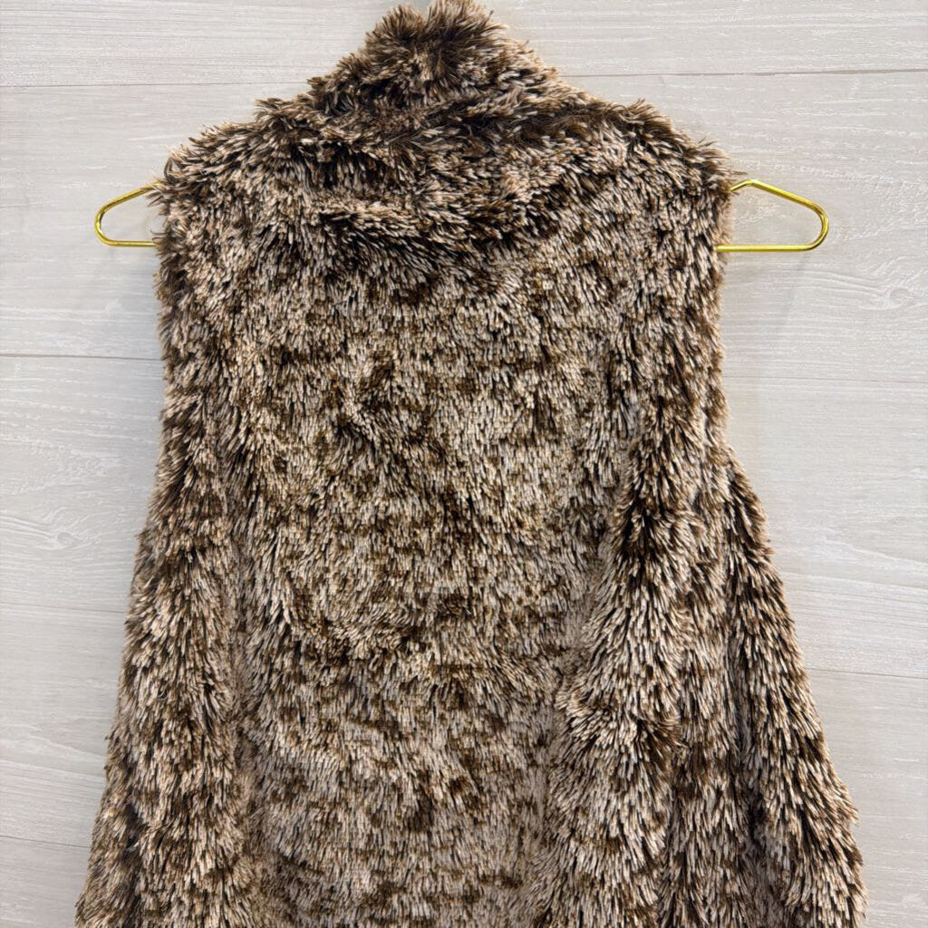 Brown Faux Fur Vest Small/Medium
