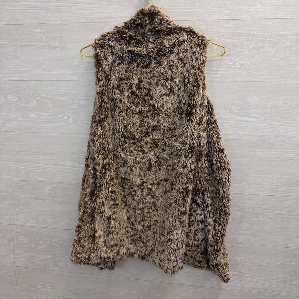 Brown Faux Fur Vest Small/Medium