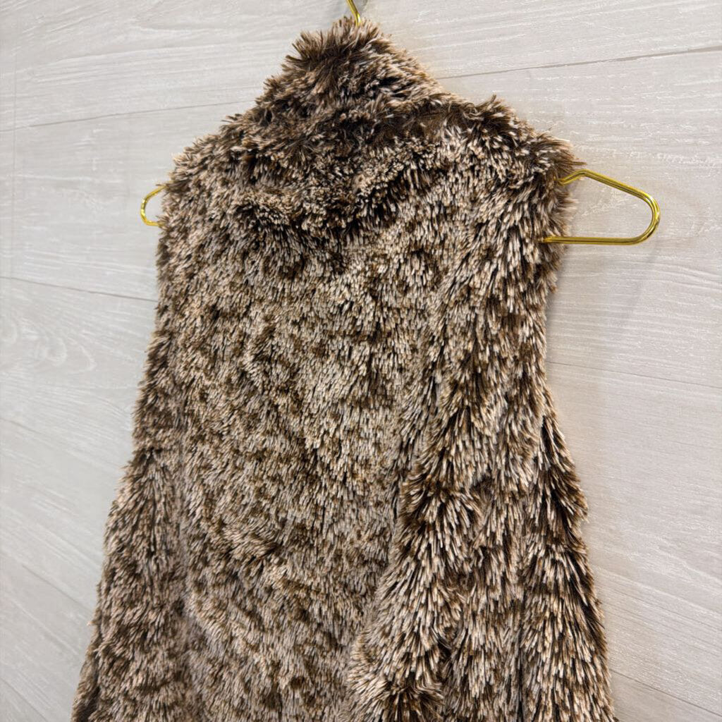 Brown Faux Fur Vest Small/Medium