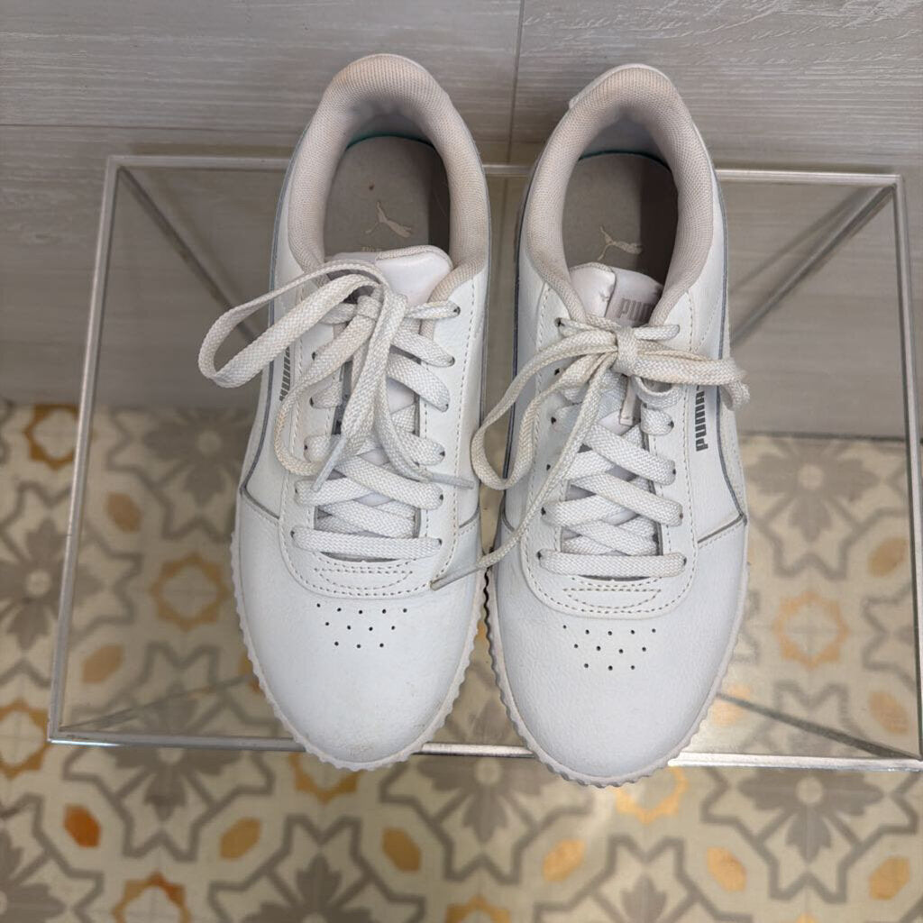 Puma White Platform Sneakers 7.5