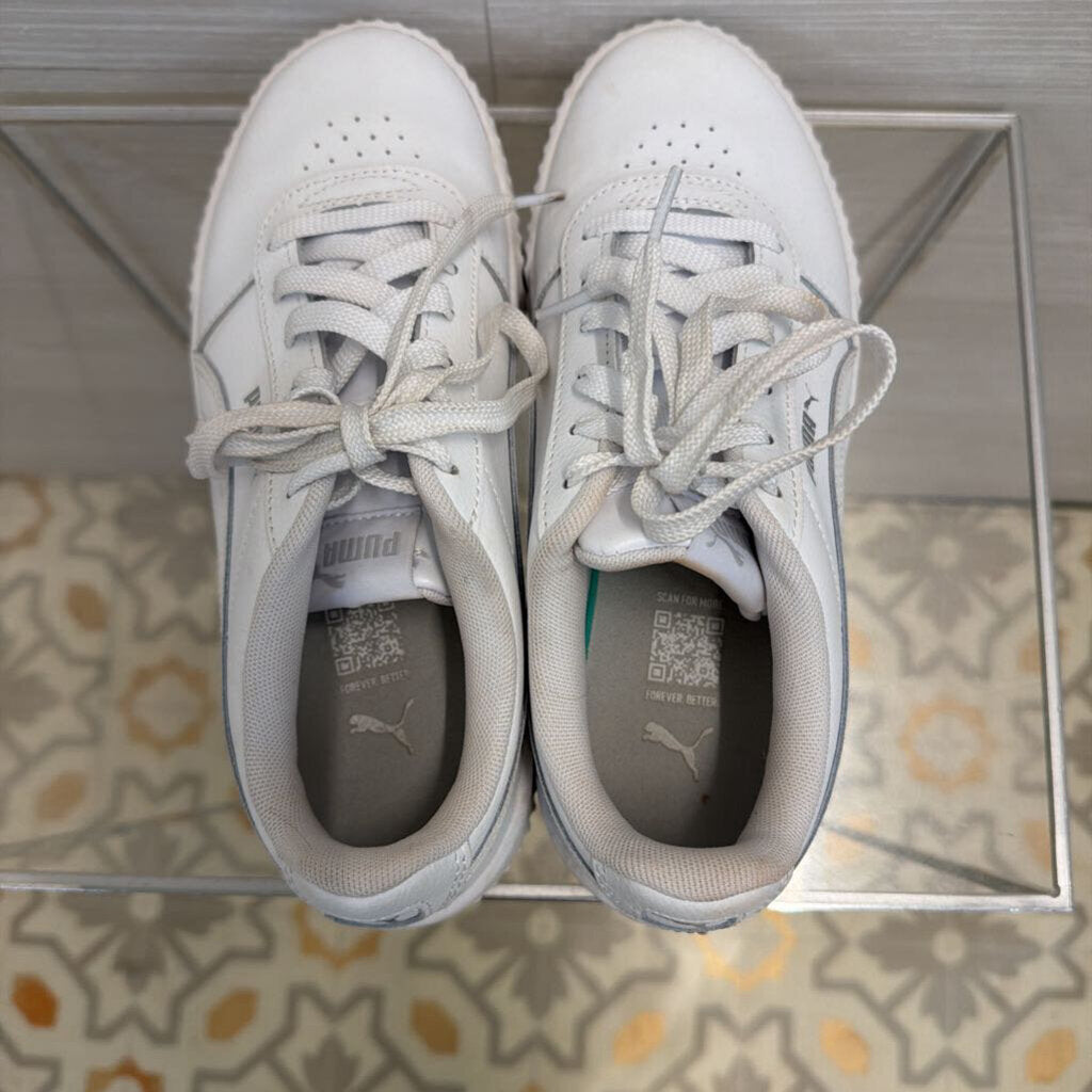 Puma White Platform Sneakers 7.5