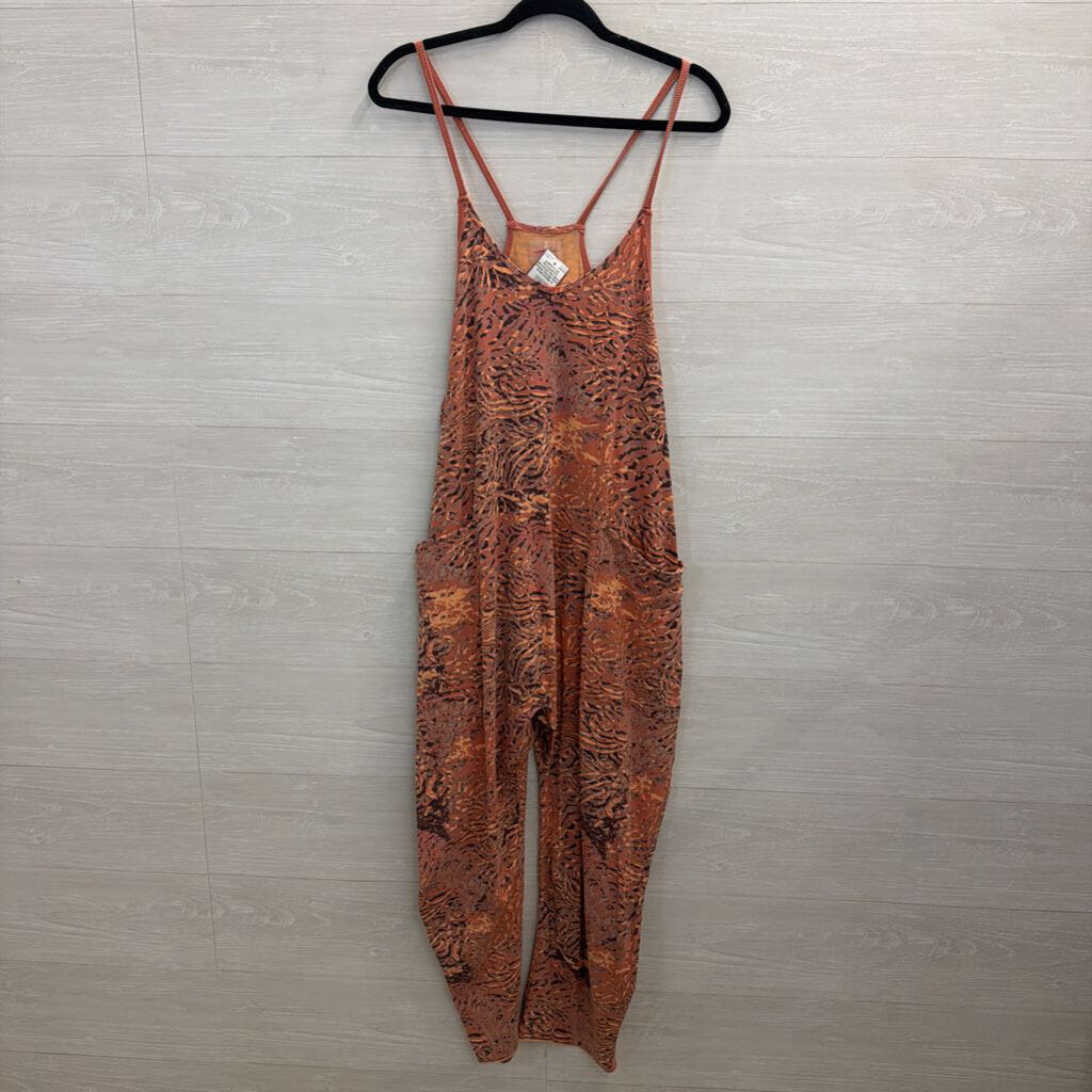 FP Movement Hot Shot Onesie Orange Print Small