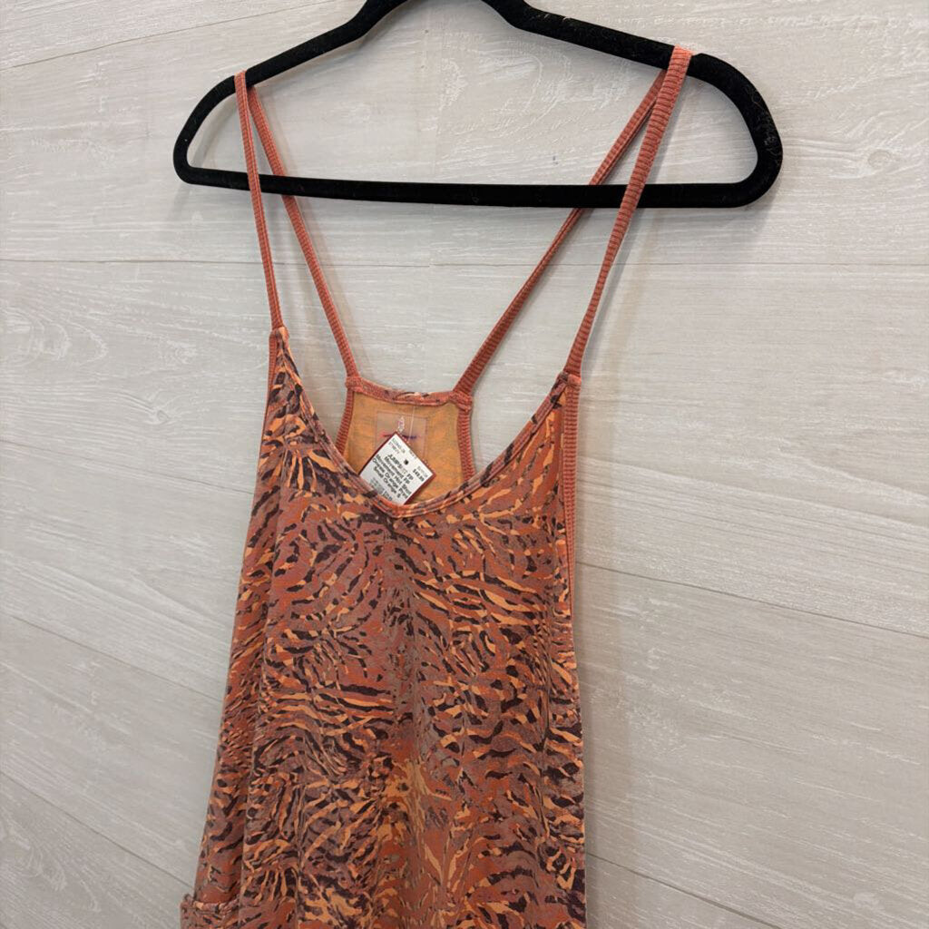 FP Movement Hot Shot Onesie Orange Print Small