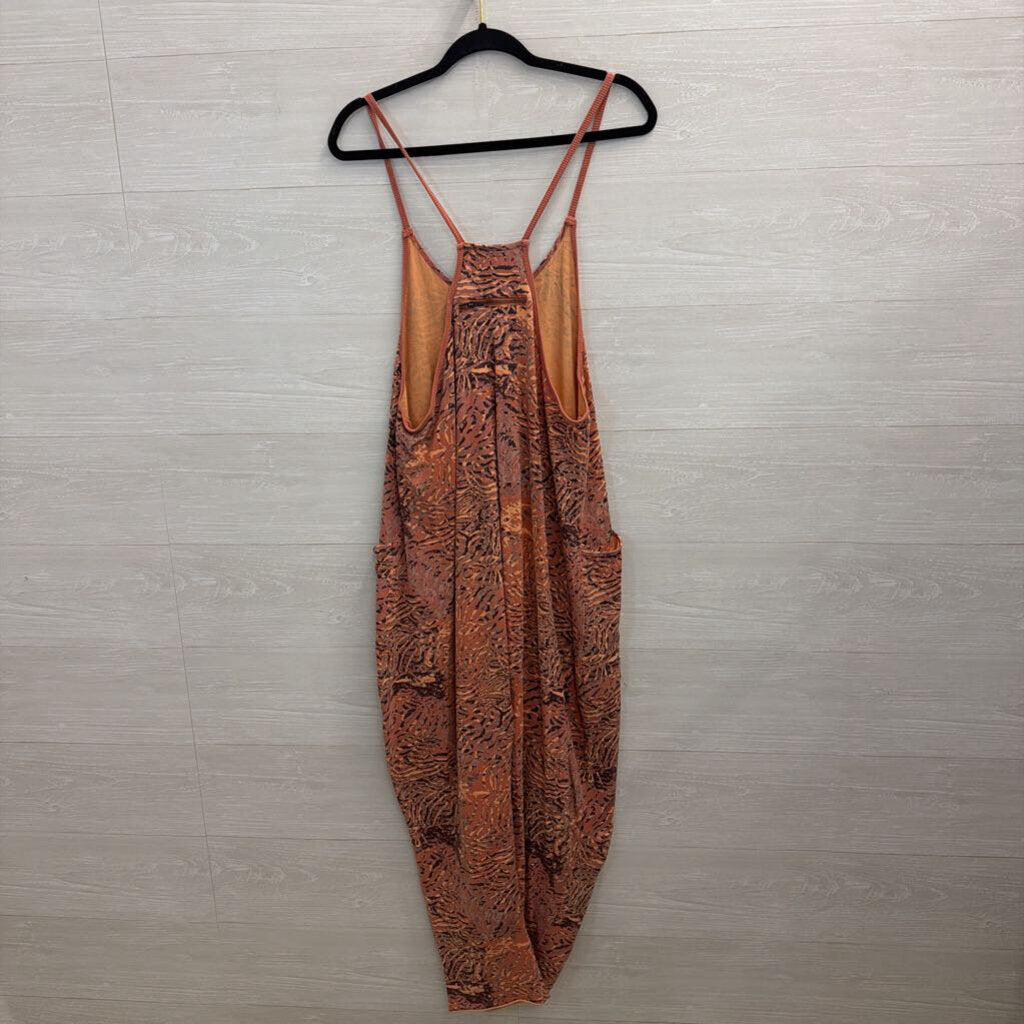 FP Movement Hot Shot Onesie Orange Print Small
