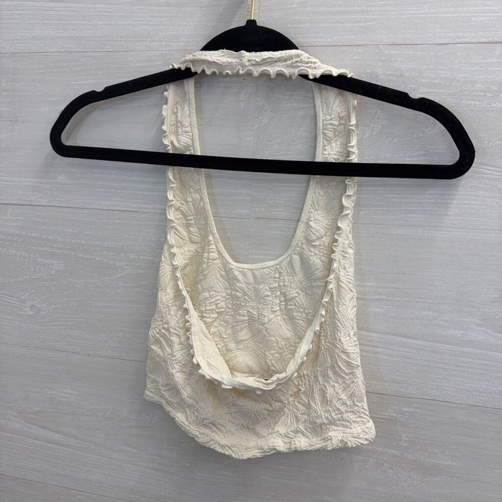 Intimately Free People Halter Lettuce Edge Bralette Small