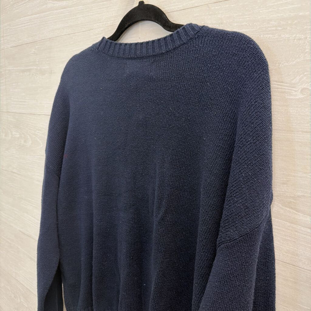 Navy Sweater with Bow Small