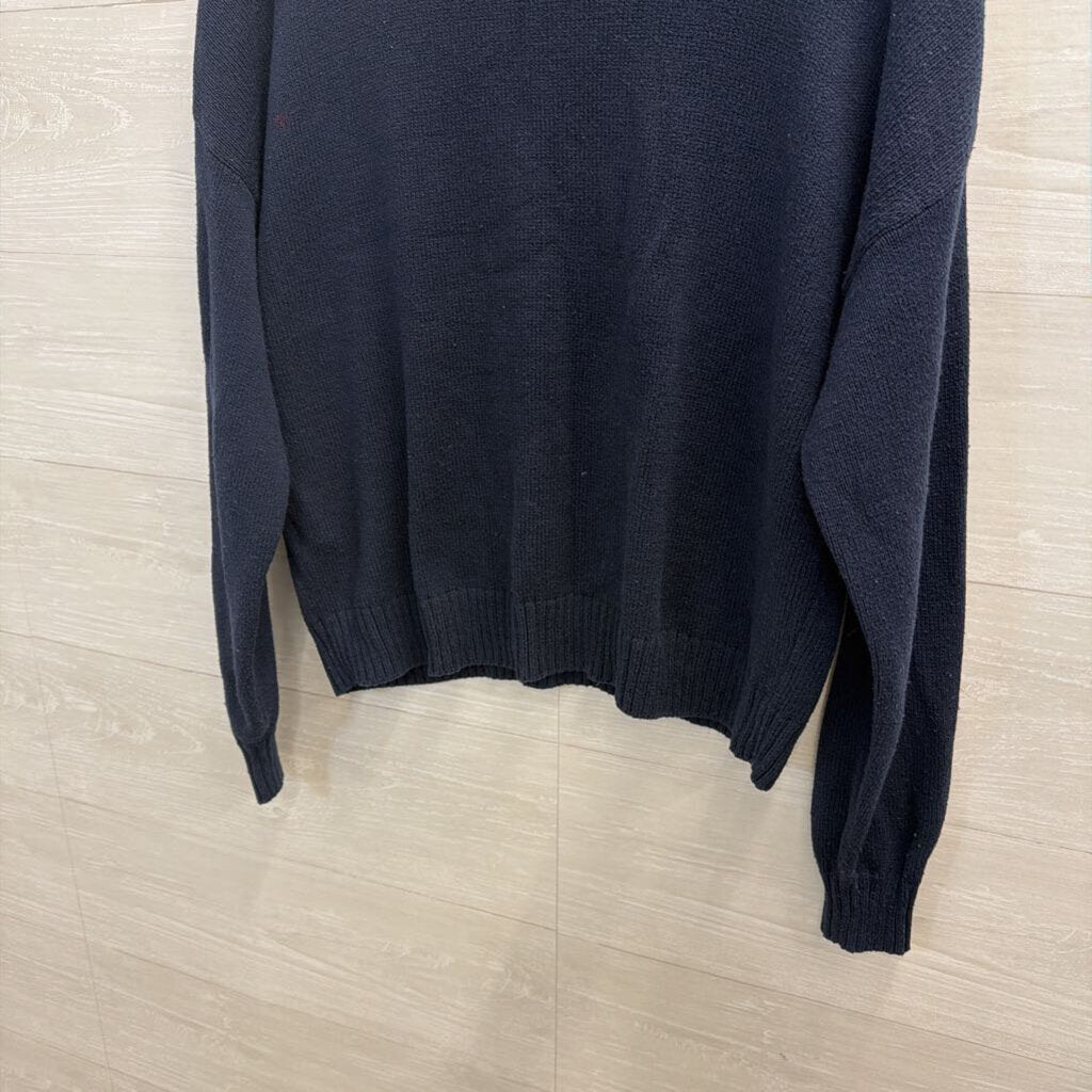 Navy Sweater with Bow Small
