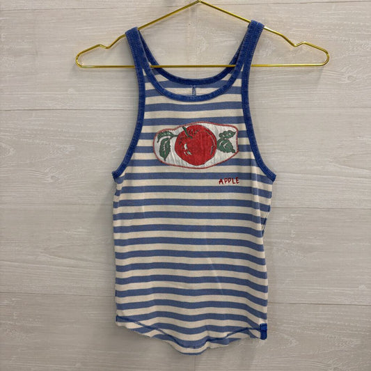 We the Free Blue/White Striped Apple Tank Extra Small