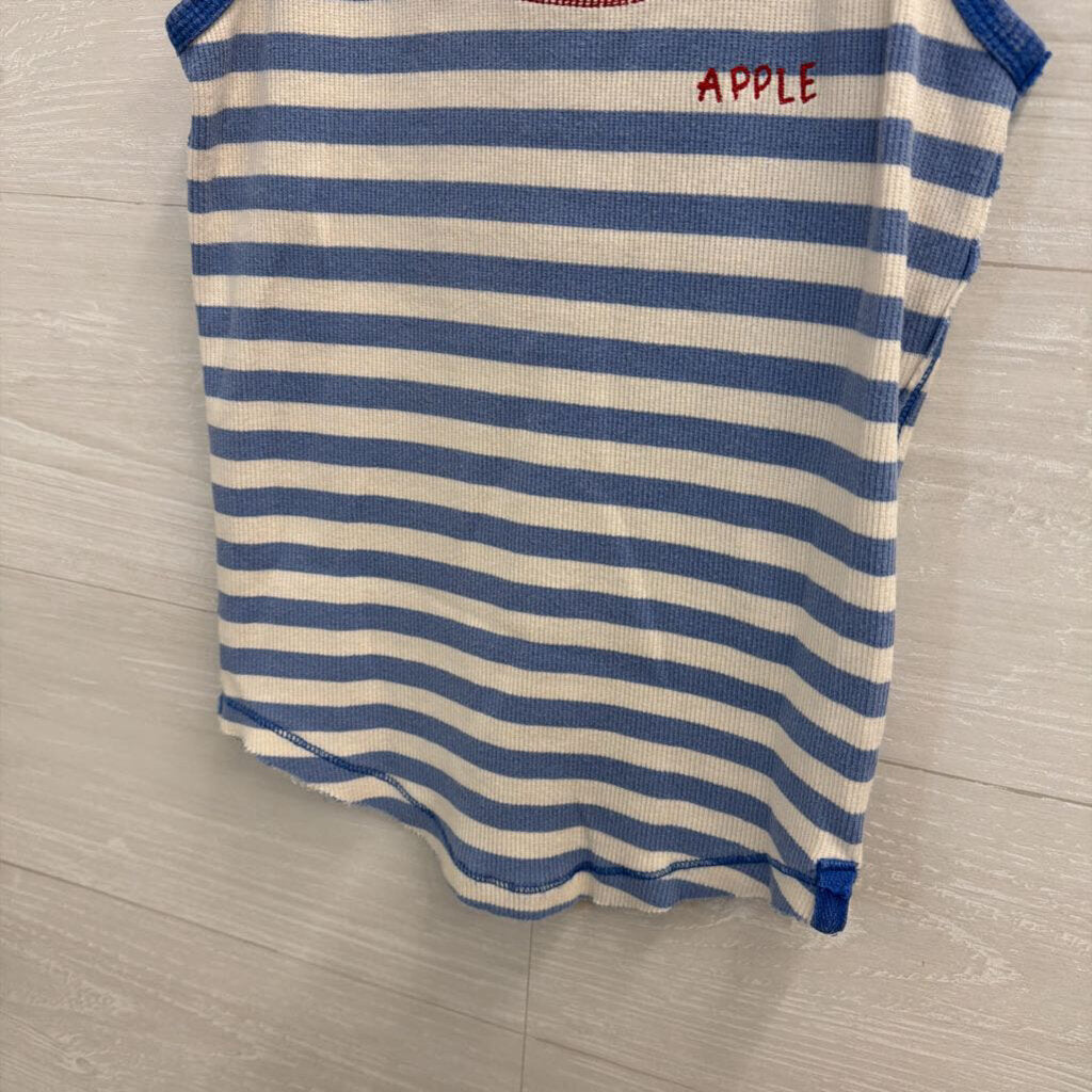 We the Free Blue/White Striped Apple Tank Extra Small