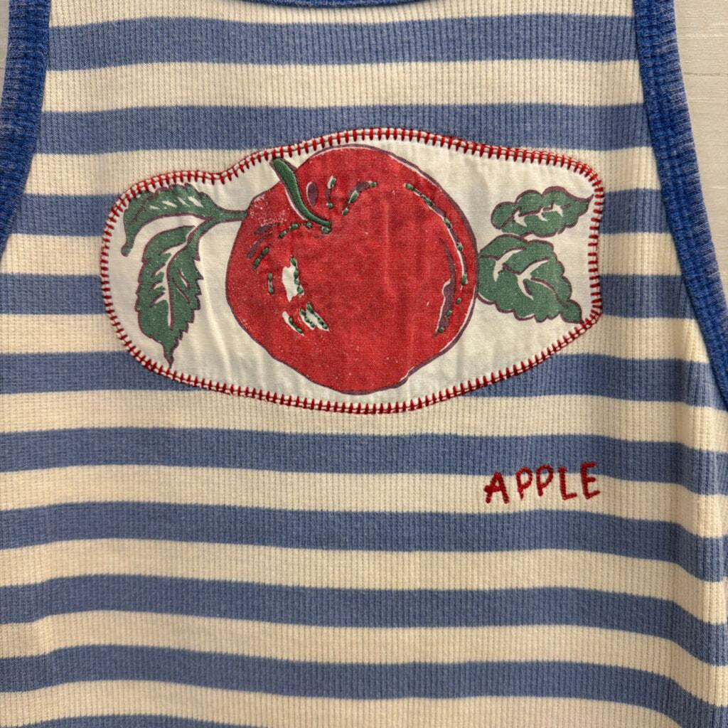 We the Free Blue/White Striped Apple Tank Extra Small