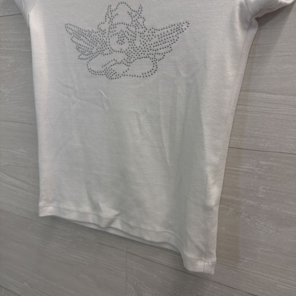 Boys Lie White Cropped Cherub Tee Small