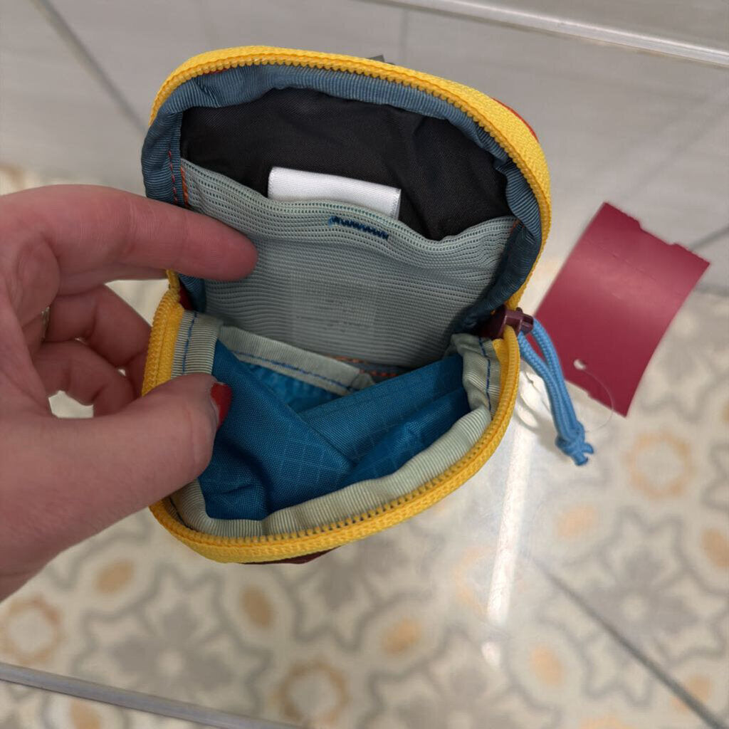 Cotopaxi Maroon Colorblock Mini Zip Pouch