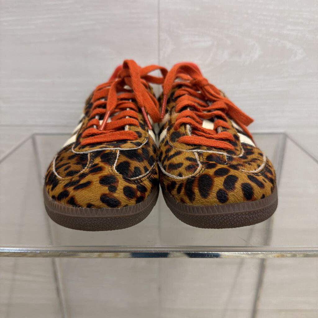 Adidas Samba OG Leopard Print Orange Lace Sneakers 7.0