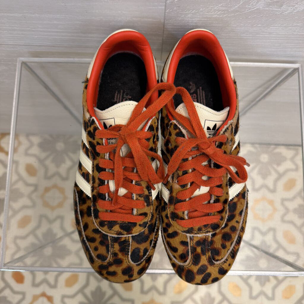 Adidas Samba OG Leopard Print Orange Lace Sneakers 7.0