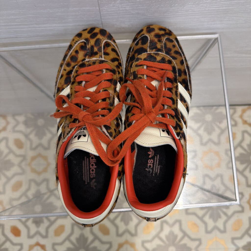 Adidas Samba OG Leopard Print Orange Lace Sneakers 7.0