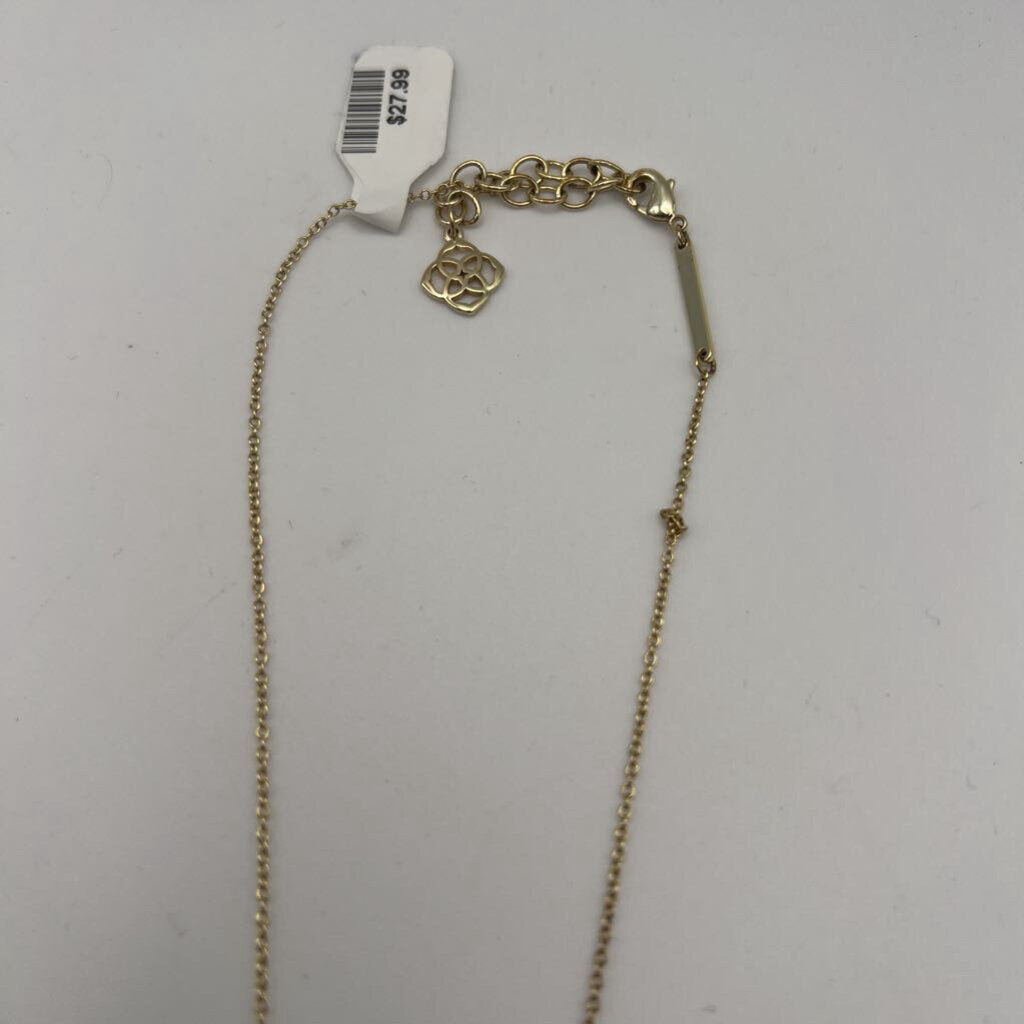 Kendra Scott Gold/Pink Heart Necklace