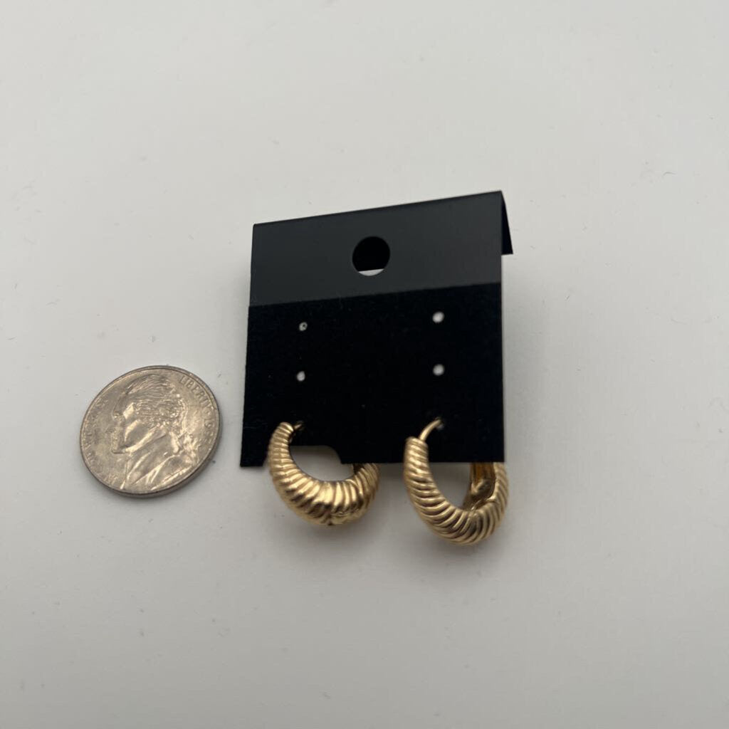 Gold Huggie Hoop Earrings
