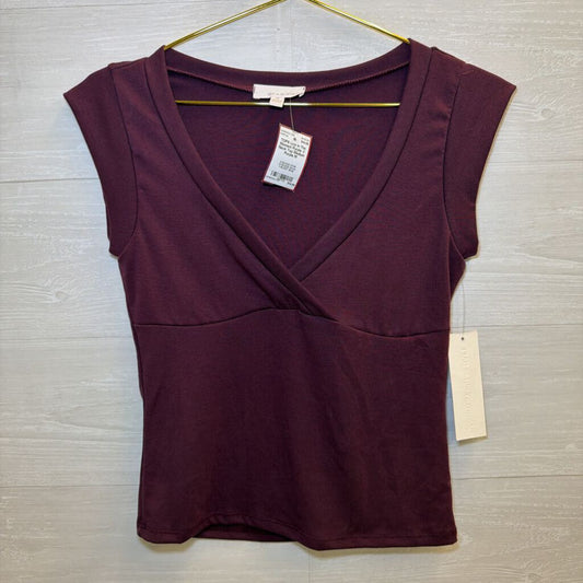 Purple V Neck Top Medium