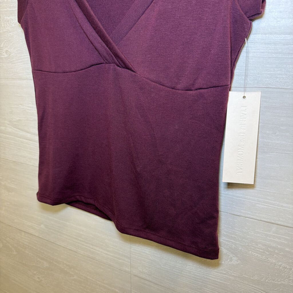 Purple V Neck Top Medium