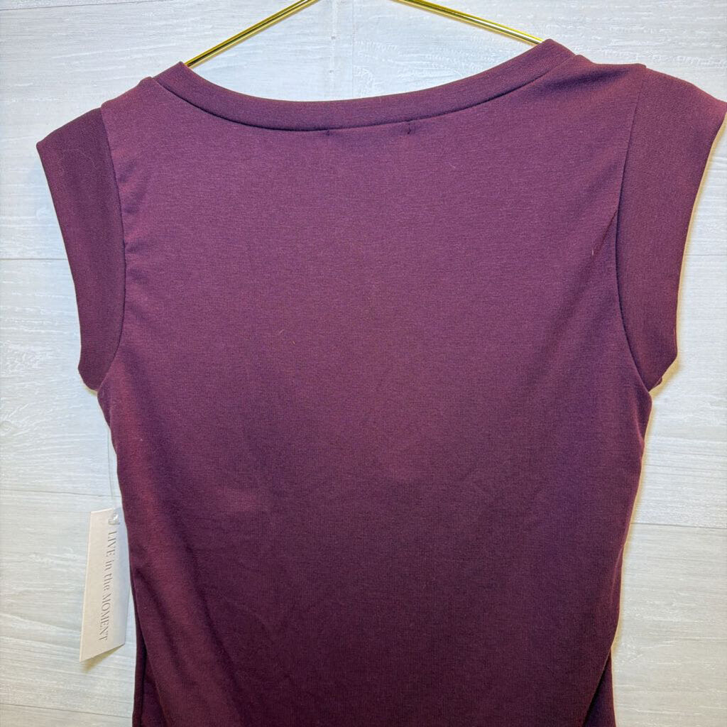 Purple V Neck Top Medium