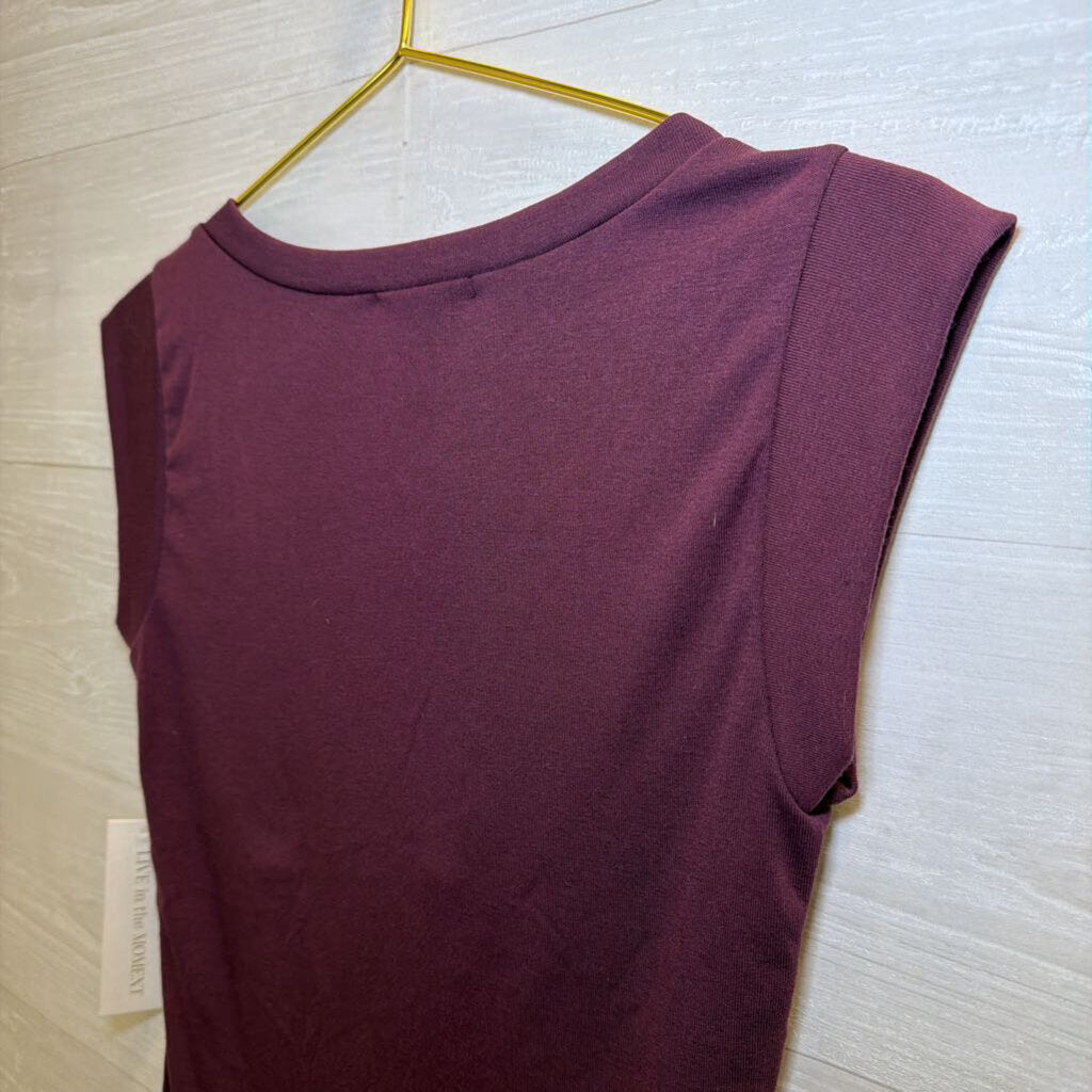 Purple V Neck Top Medium