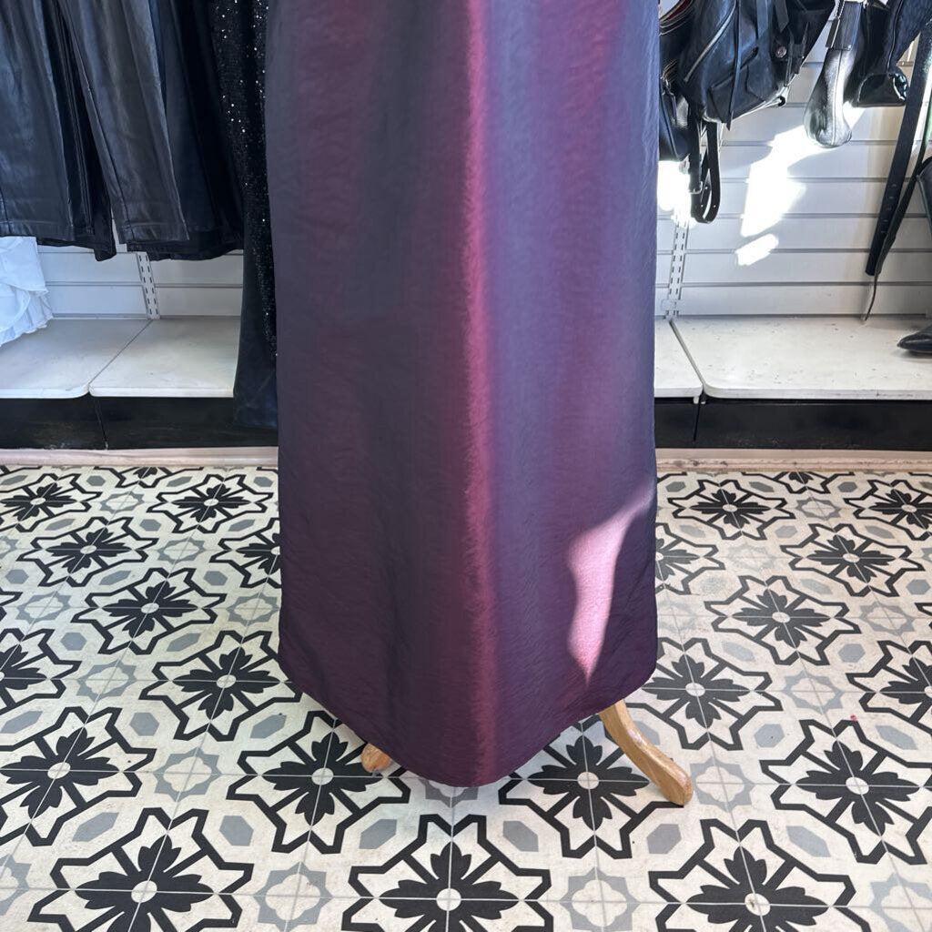 Dark Red Taffeta Long Dress with Jacket 16