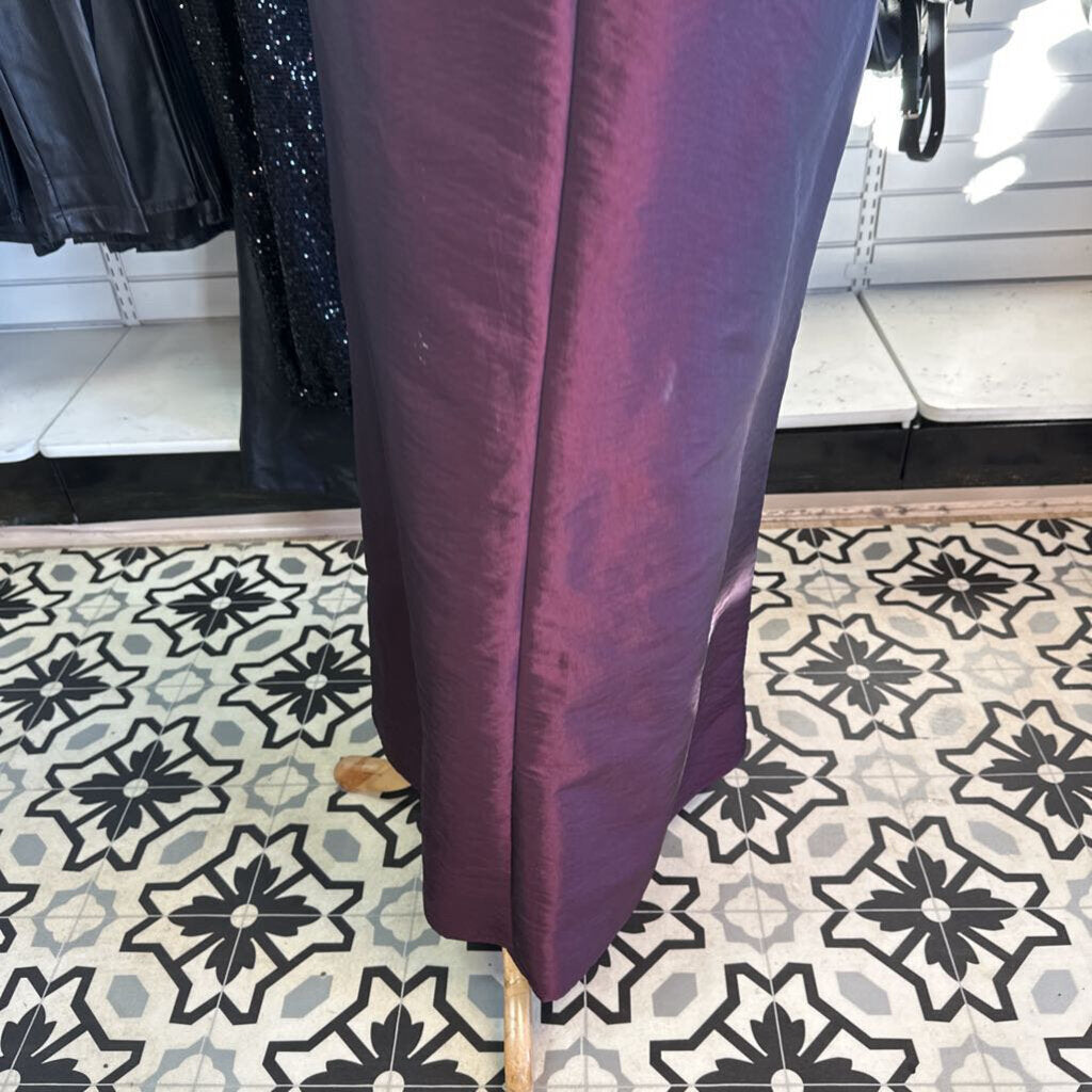 Dark Red Taffeta Long Dress with Jacket 16