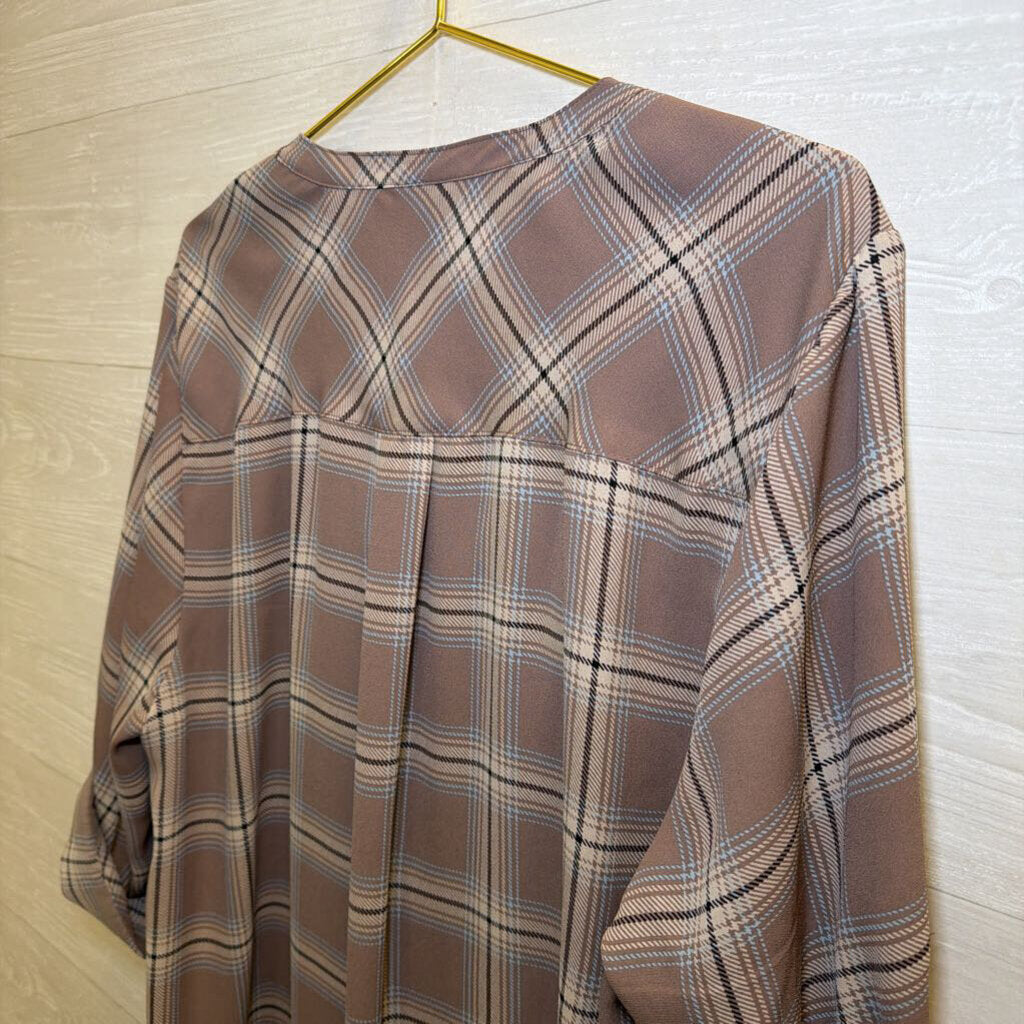 Torrid Purple Plaid Long Sleeve Top 2