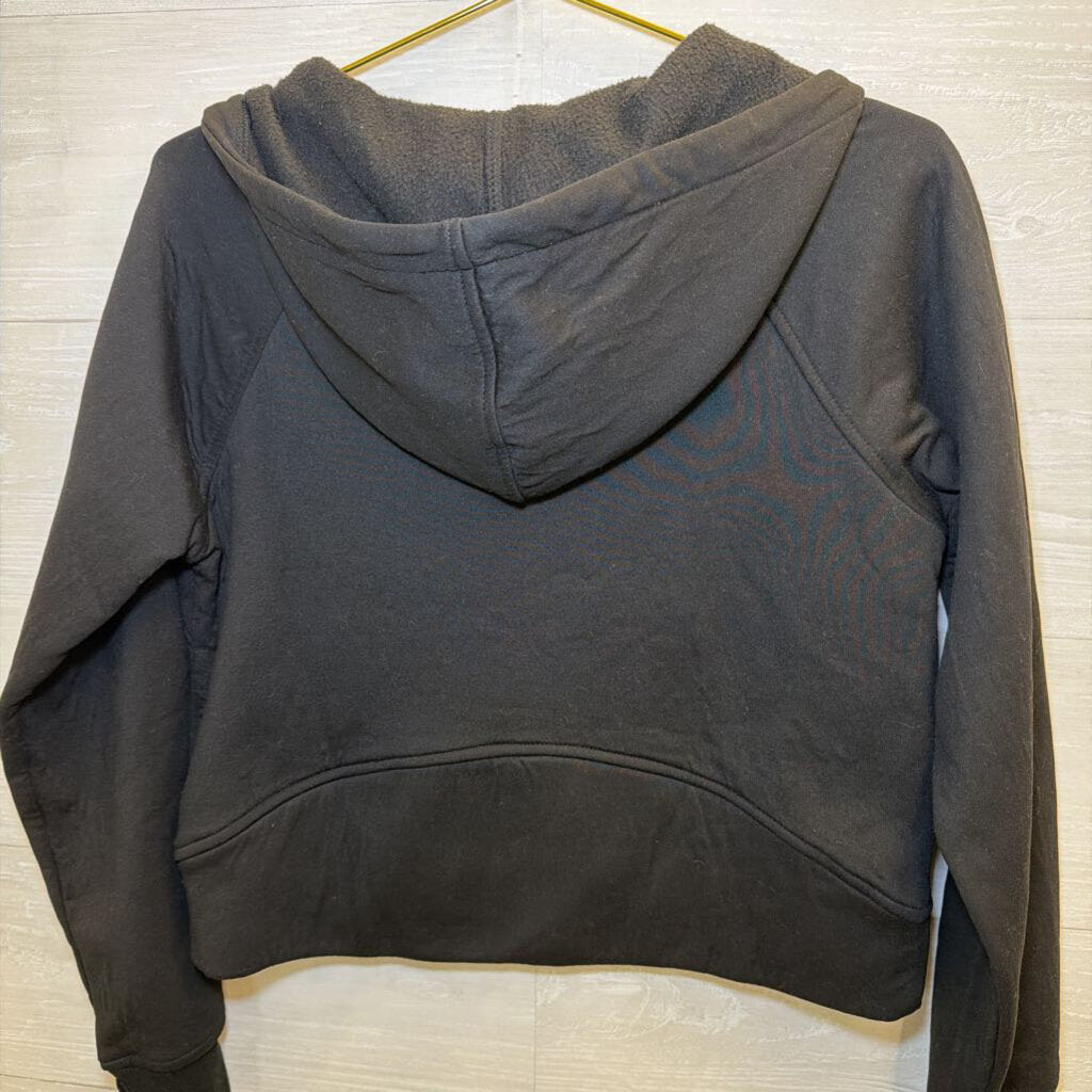 Black Cropped Quarter Zip Pullover Small