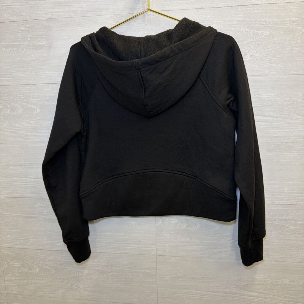 Black Cropped Quarter Zip Pullover Small