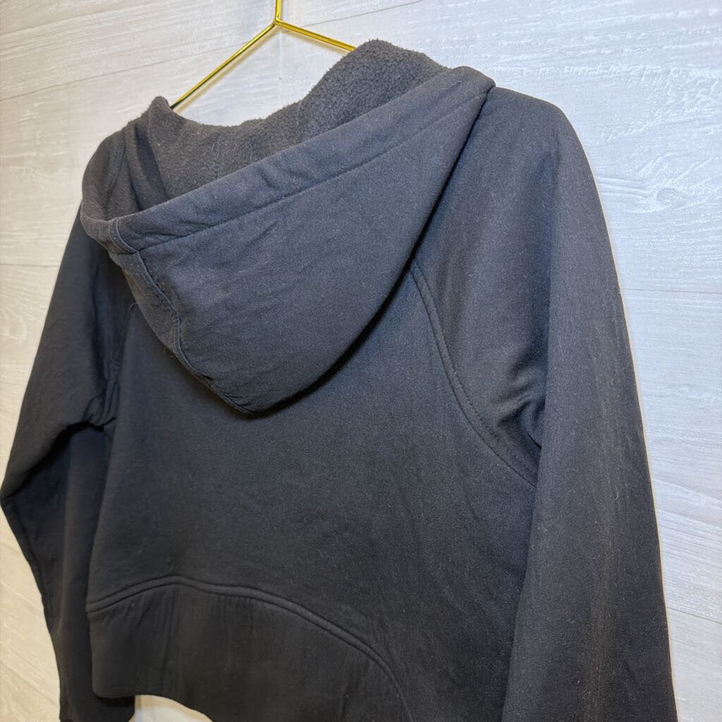 Black Cropped Quarter Zip Pullover Small