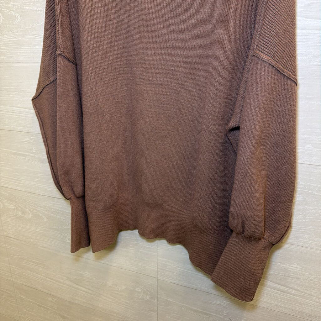 Brown Knit Long Sleeve Sweater Large