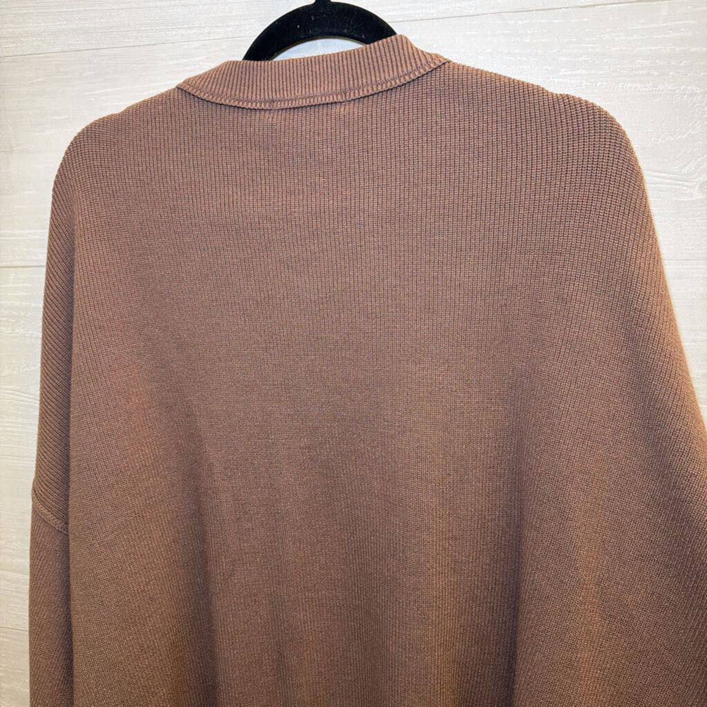 Brown Knit Long Sleeve Sweater Large