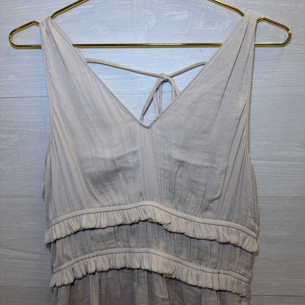 Naked Zebra Cream Silky Tank Top Medium