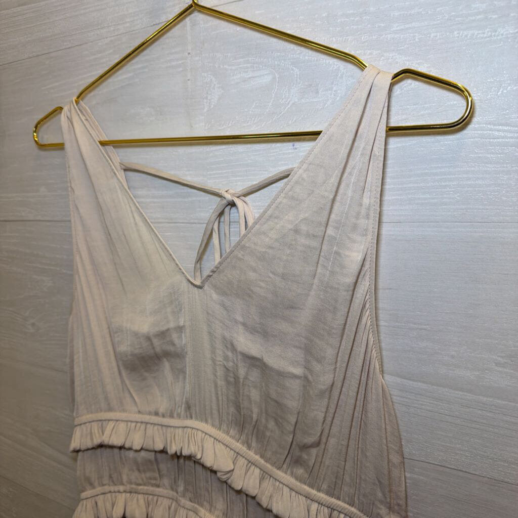 Naked Zebra Cream Silky Tank Top Medium