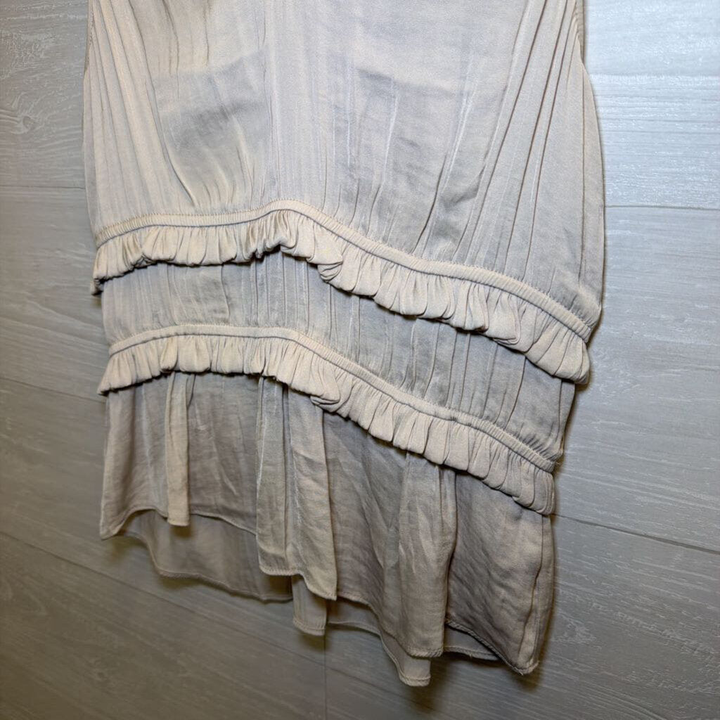 Naked Zebra Cream Silky Tank Top Medium