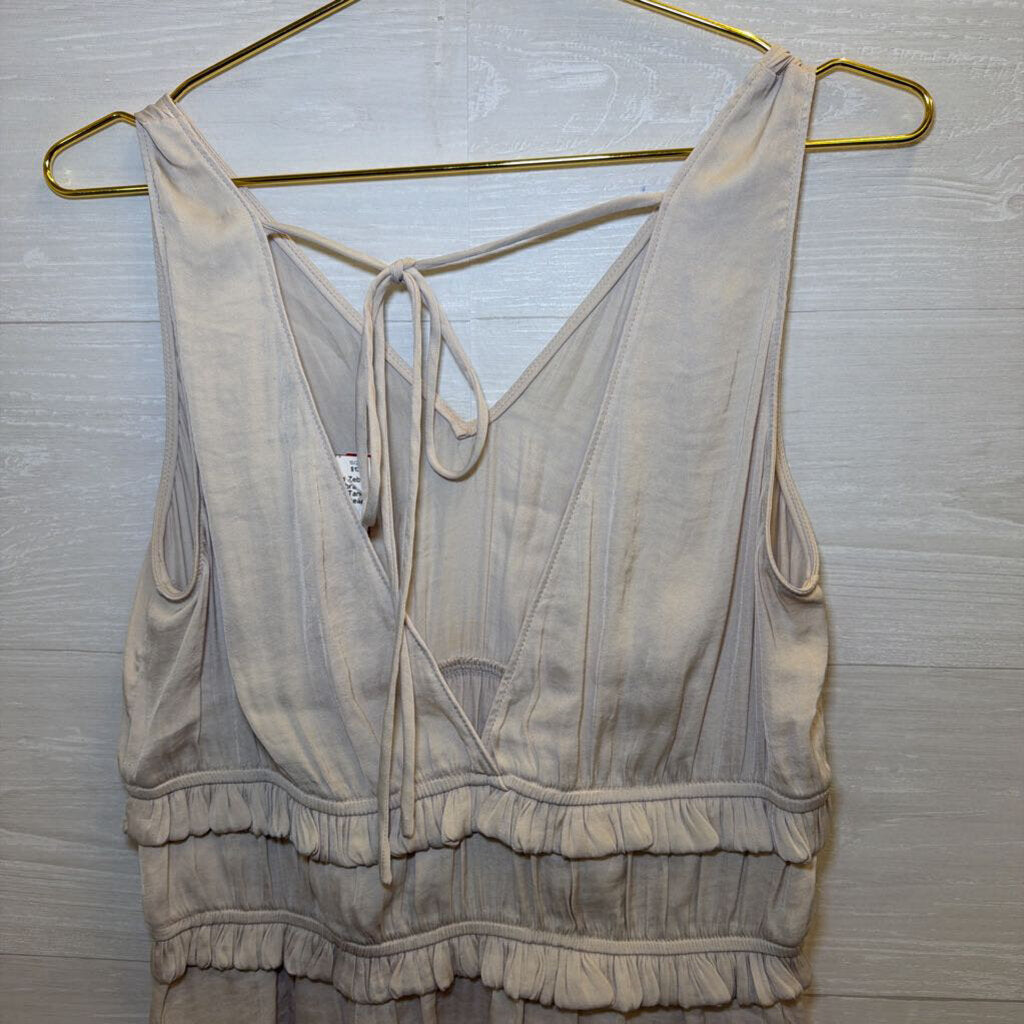 Naked Zebra Cream Silky Tank Top Medium