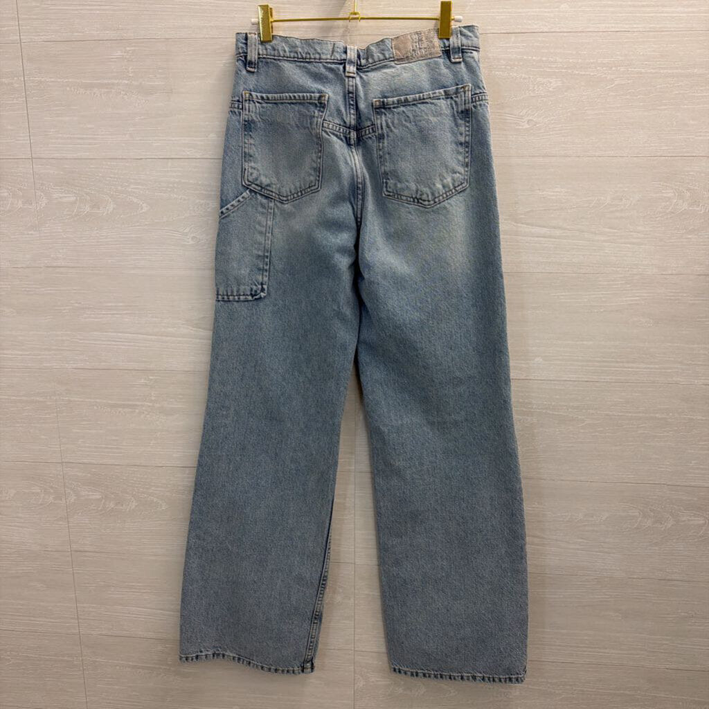 We The Free Light Wash Tinsley Baggy High Rise Straight Leg Jeans 27