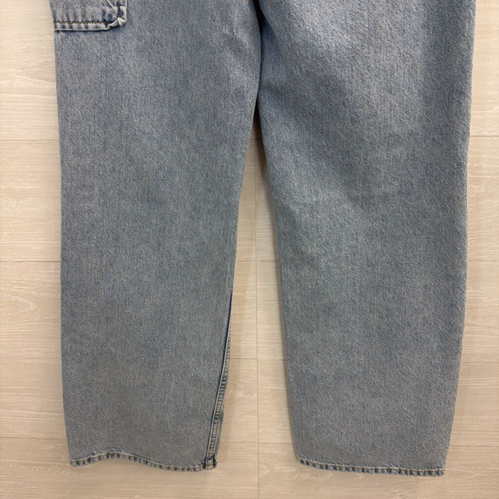 We The Free Light Wash Tinsley Baggy High Rise Straight Leg Jeans 27