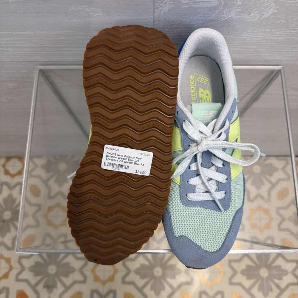 New Balance Green/ Blue 237 Sneakers 7.5