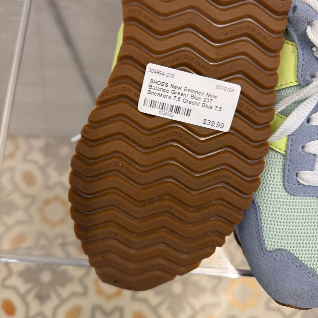 New Balance Green/ Blue 237 Sneakers 7.5