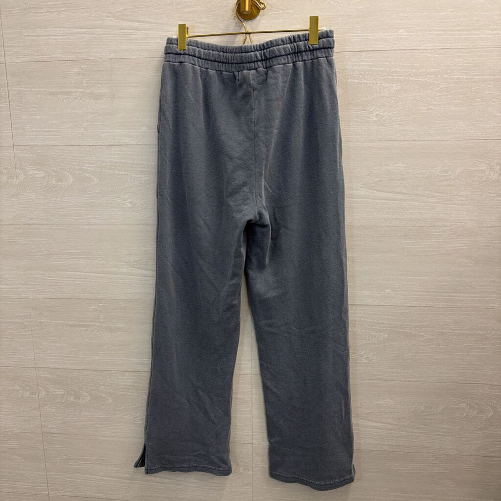 C and C California Blue Wide Leg Pants/ Quarter Zip Pullover Set Small