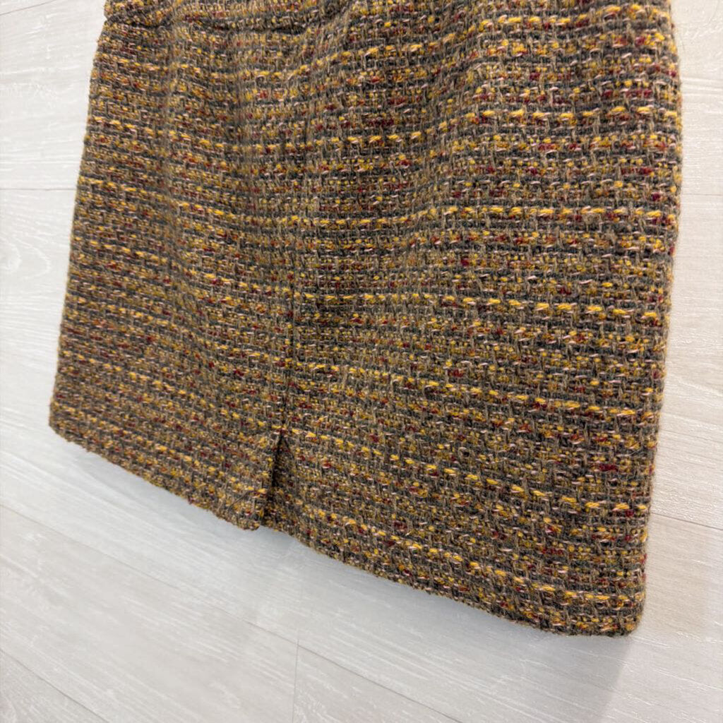 Willi Smith Brown Tweed Mini Skirt 8