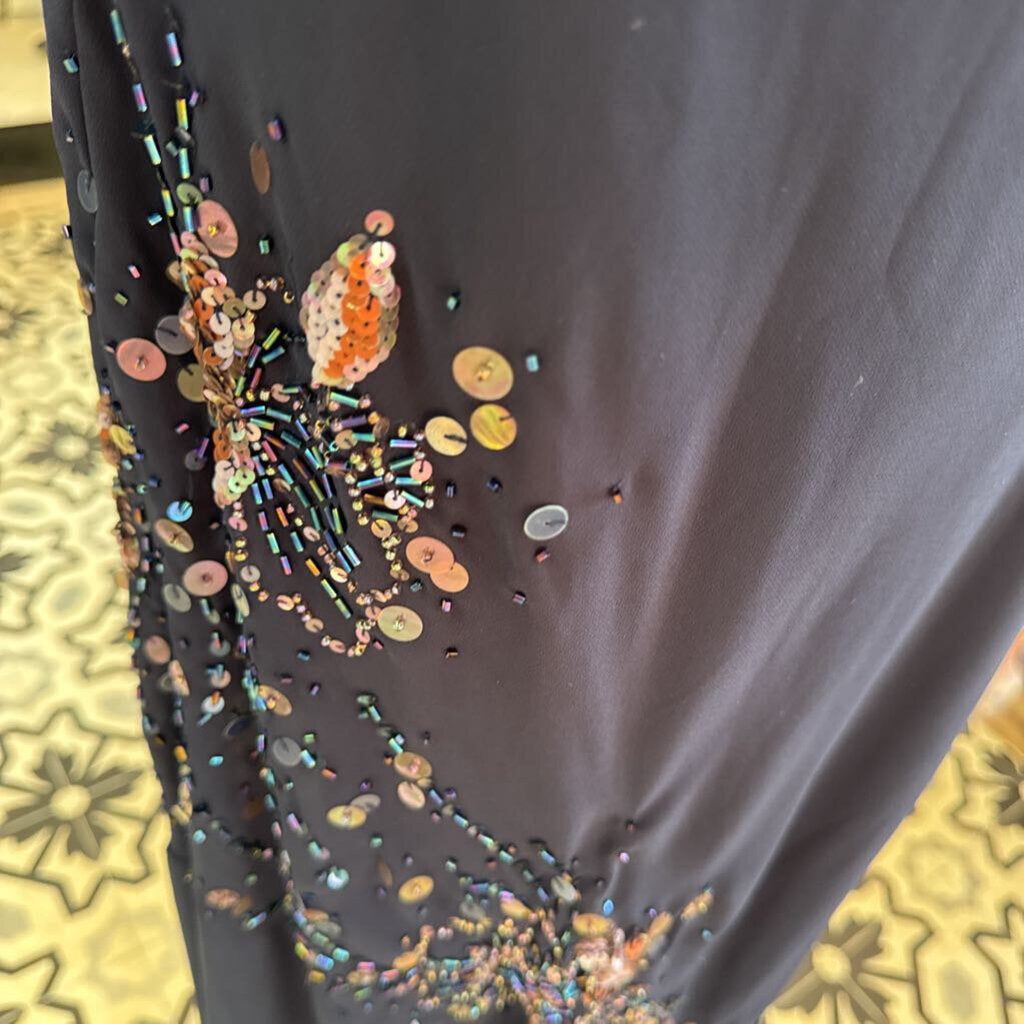 Navy Blue Iridescent Sequin Dress 14