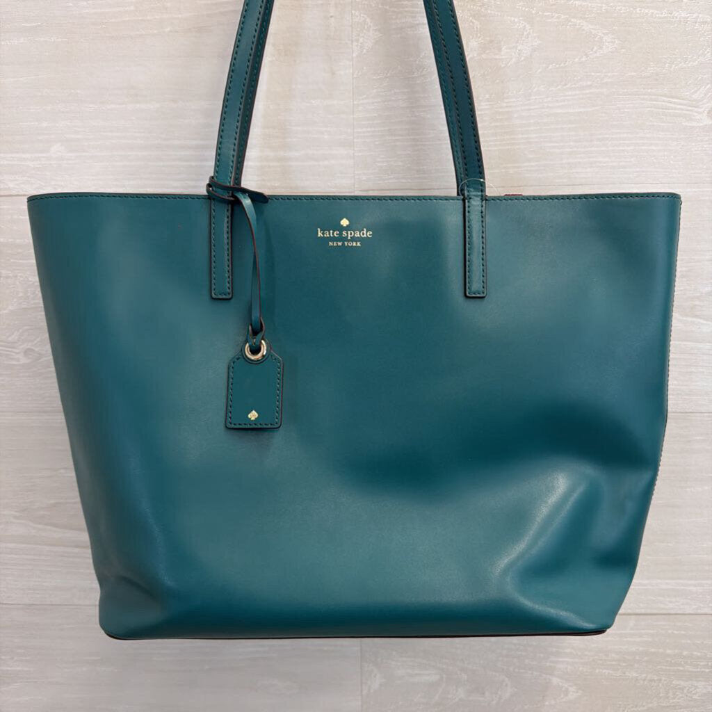 Kate Spade Green Large Shoulder Tote