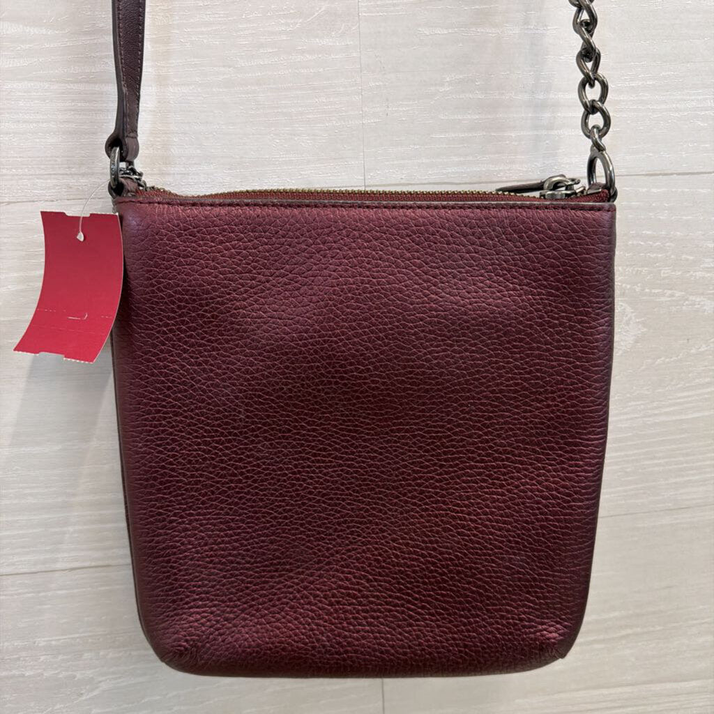 Coach Swagger Metallic Cherry Leather Crossbody