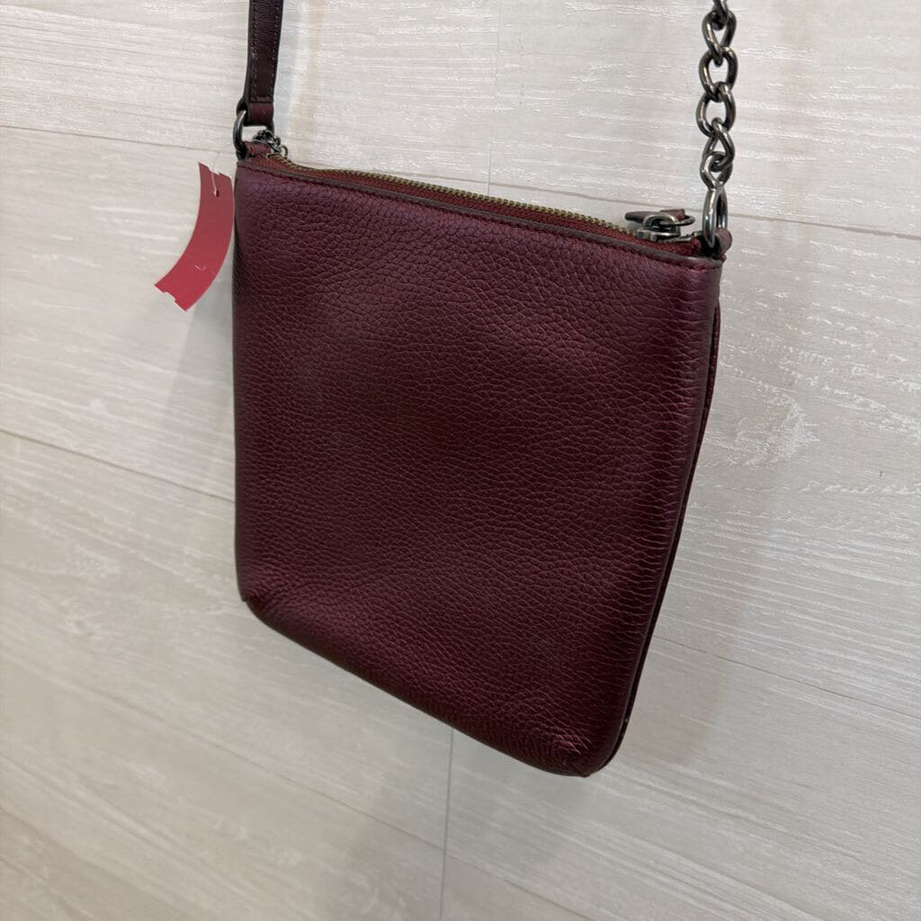 Coach Swagger Metallic Cherry Leather Crossbody