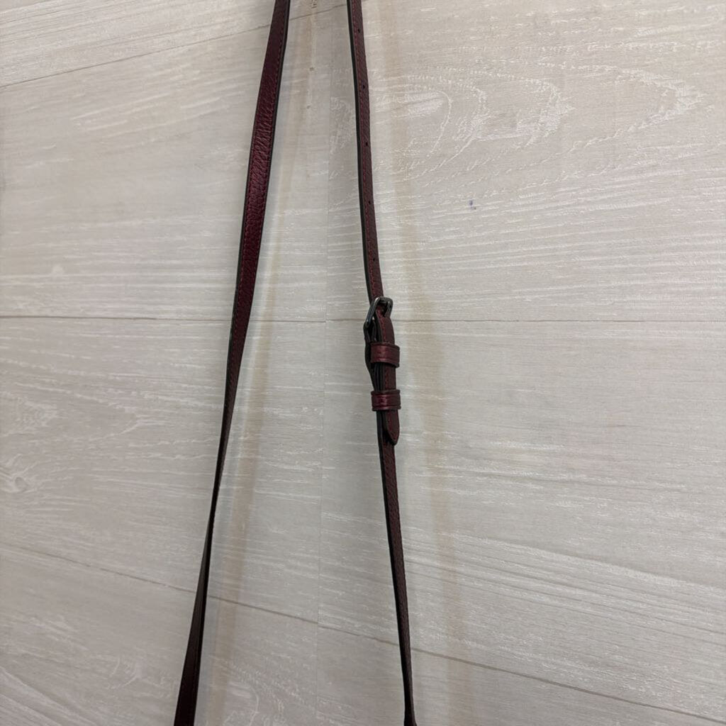 Coach Swagger Metallic Cherry Leather Crossbody